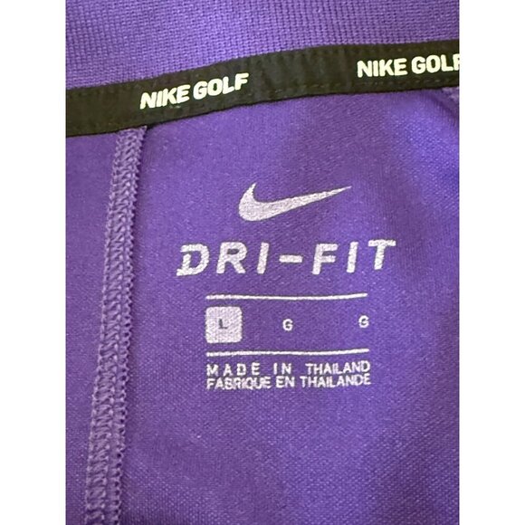 Nike Golf Dri Fit Men's Short Sleeve Polo Shirt Purple Size Lg - Picture 5 of 6